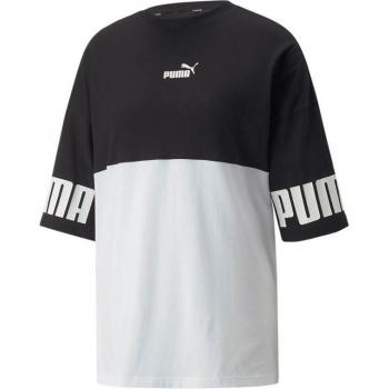 Puma Power Colorblock Herren T-Shirt Schwarz Weiß Bunt
