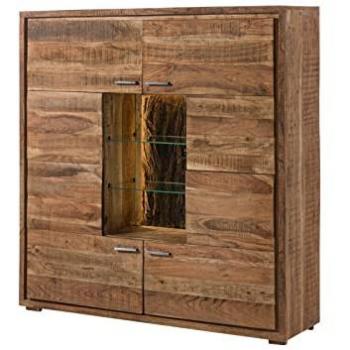 Buffet Design Acacia 145x40 Laqué Bois Naturel BARK 107