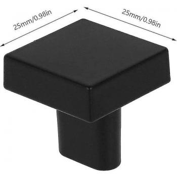 Poignées de Porte Noires Massif 10 pièces