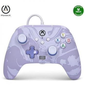 Mando con Cable PowerA Lavender Swirl para Xbox Series/One/PC