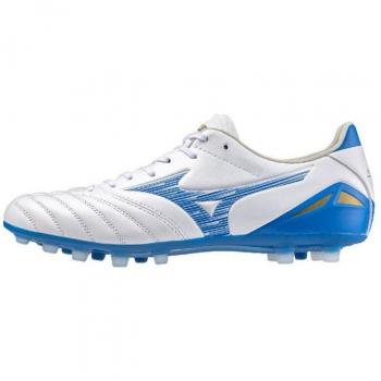 Mizuno Morelia Neo IV Pro AG Mugen White Laser Blue Play Field Material