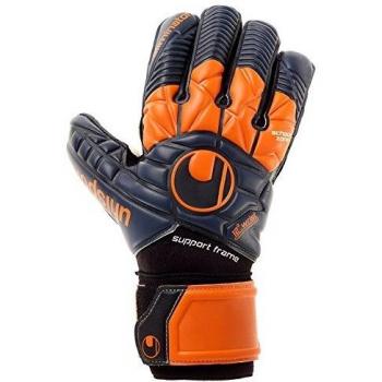 Herren UHLSport Eliminator Supersoft SF Handschuhe – Marine & Dunkelorange mit Schwarz – 10.0