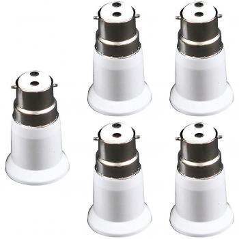 Douille Adaptateur B22 à E27 5pcs Blanc 60mm