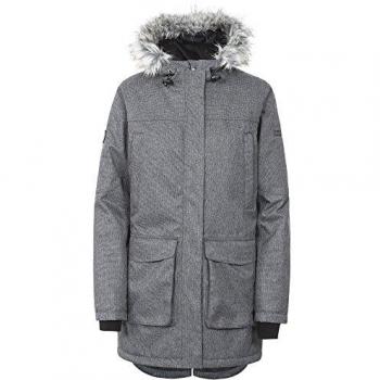Mujer Thundery: Chaqueta Trespass Impermeable en Negro/Gris Plateado M