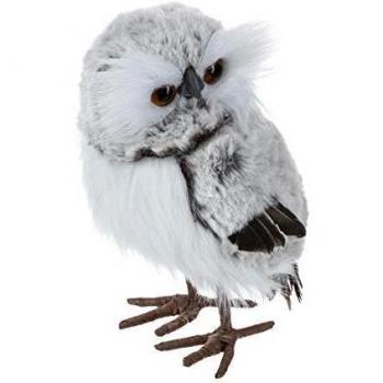 Décoration hibou en fausse fourrure
