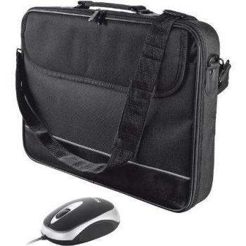 Maletín para portátil Trust 18902 con ratón negro y blanco
