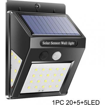 Foco Solar LED con Sensor PIR para Jardín
