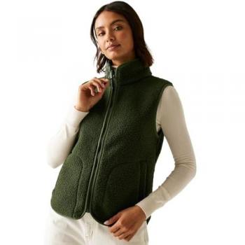 Frankie Borg Women's Full‑Zip Gilet in Khaki – 8 US