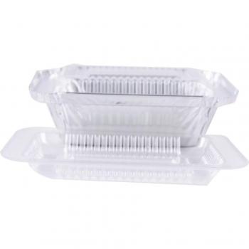 100pcs Disposable Aluminum Foil Containers with Lids