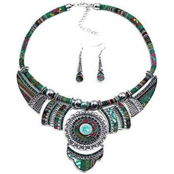 Ensemble de Bijoux Mode Luxe avec Boucles d'Oreilles