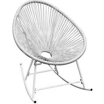 Silla mecedora de exterior ratán sintético