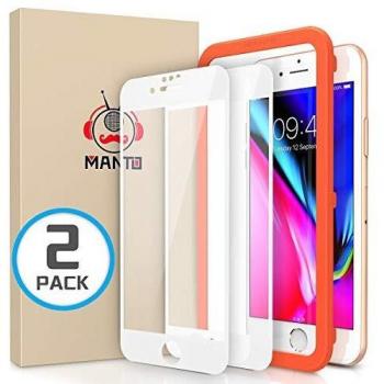Manto Full Coverage Gehärtetes Glas Schutzfolie für iPhone 6 / 6S / 7 /8