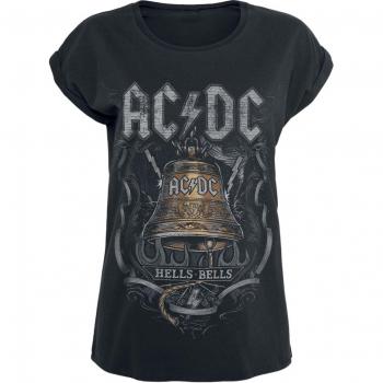 T‑shirt noir AC/DC Hells Bells – Femmes – S, M, L, XL, 2XL, 3XL, 4XL, 5XL