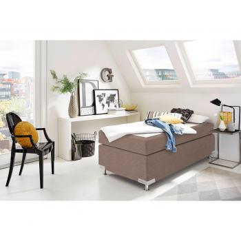 Beige Boxspringbett Holland, Strukturstoff