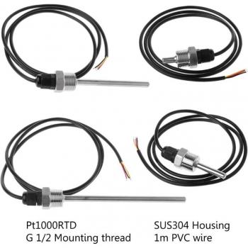 Sensor de temperatura digital con sonda G1/2 y carcasa SUS304