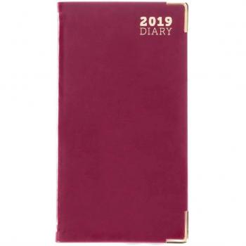 Ryman Slim Portrait Weekly Diary 2019 Reddish-Brown