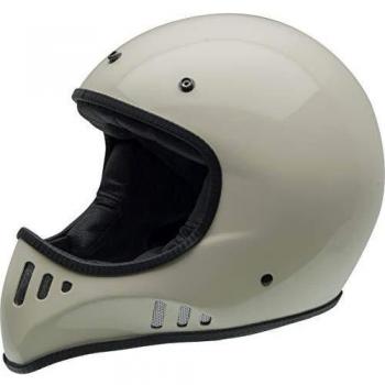 Casque de Moto à Visage Découvert NZI MAD Carbon, Taille Grand, Matériau Os Brillant