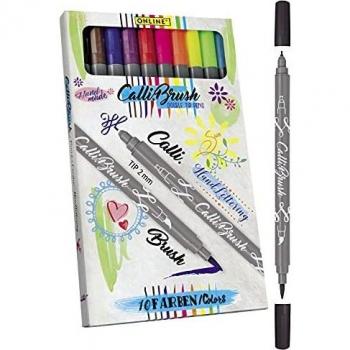 Feutres Calli.Brush Online 10 Couleurs Double Pointe