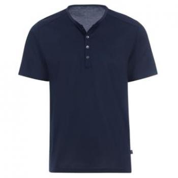 Trigema Premium Baumwollshirt mit Knopflatz