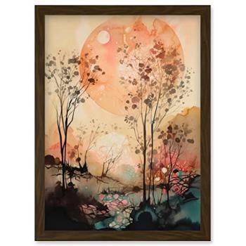 Brown Artery8 Misty Riverside Sunset Painting