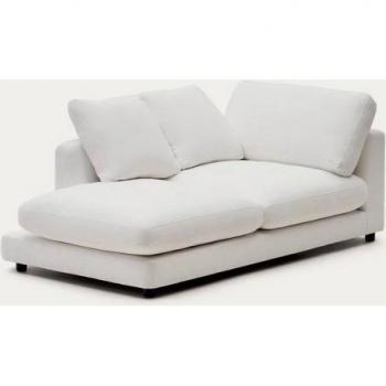 Weiße Chenille Gala Chaiselongue