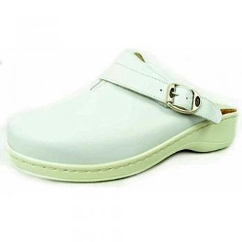 Fidelio Clog-Pantoletten für Damen – Modell Greta, Farbe Weiß