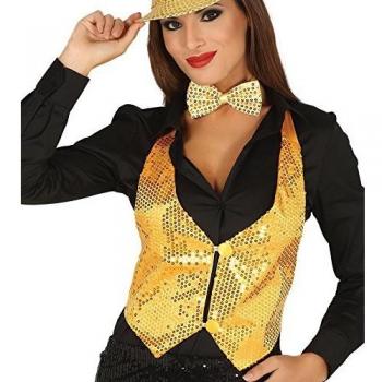 Gilet Glitterato Dorato per Donna