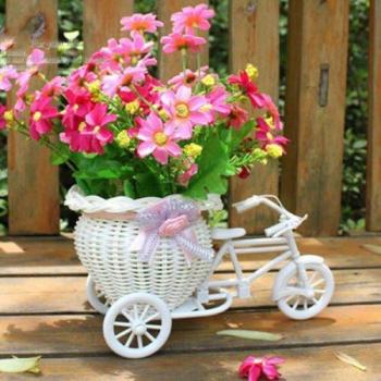 Decorative Plastic Flower Basket for Bikes