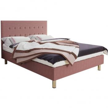 Cama Continental Logan 100 con Somier Integrado – Dimensiones 204x80x115 cm, acabado en rosa