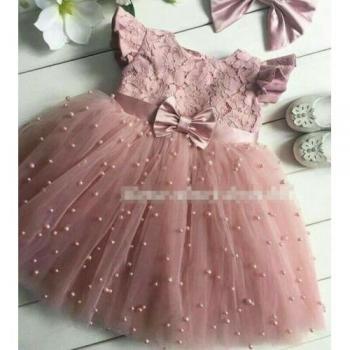 Vestido de Verano de Princesa Niña con Tul y Encaje