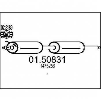 Silencieux Intermédiaire MTS 01.50831 – Version 1150