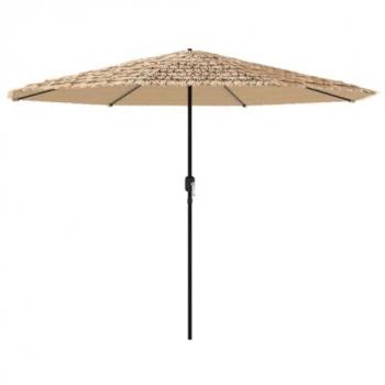 Ombrellone Giardino led e Palo in Acciaio Marrone 324x324x247cm Vidaxl 774161