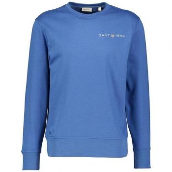 GANT Männer‑Pull mit grafischem Druck, C‑Neck, XL, blau vintage