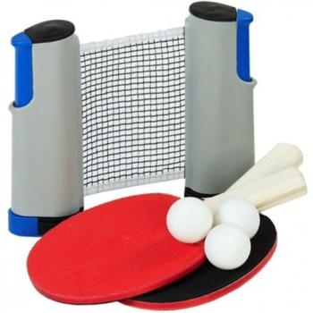 Tafeltennis Mesh Set met 2 Rackets en 3 Ballen