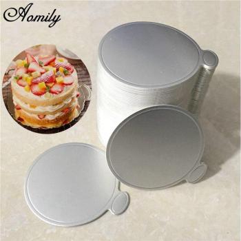 Bandejas Redondas de Papel Plateado para Tortas