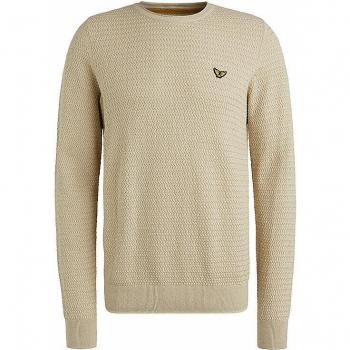 Brown Round Neck Cotton Tunic for Men