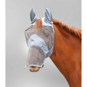 Eagle Eye Waldhausen Fly Mask, Silver Grey – Ear/Nose Defense