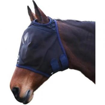 Cobertura Intermedia Mosca Caballo Malla Negro con Toque Azul