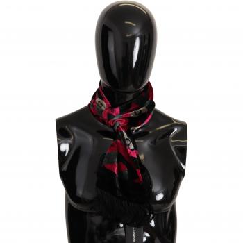 DG Logo Print Multicolor Men's Shawl Wrap Fringe Scarf