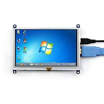 LCD‑Touchscreen 5″ – 800x480, HDMI Rev 2.1, Widerstandsfähig, Bicolor‑Gehäuse