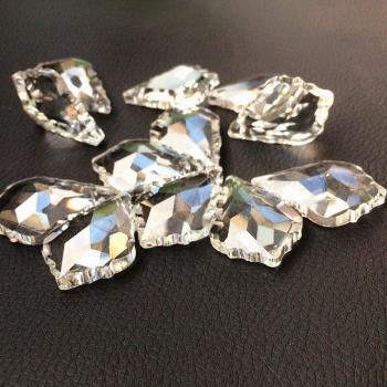 15pcs 38mm Crystal Glass Maple Leaf Pendants for Chandelier