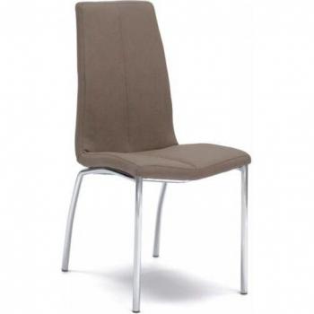 IPERBRIKO Sillas de Comedor en Cuero Sintético Marrón, Diseño Retro – Pack de 4