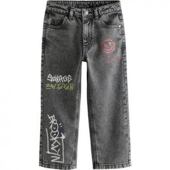 Next 100 % Baumwolle Graffiti-Jeans