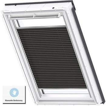 VELUX 1047 Uni Schwarz Wabenplissee, S04, Aluminium‑Schiene, GGU – manuell