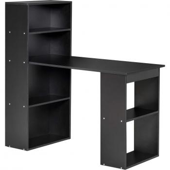 HOMCOM 120cm PC Laptop Study Desk with Bookshelf