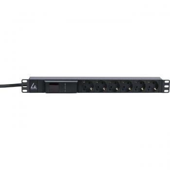 Lanview 6-Outlet Rack PDU 1U Black