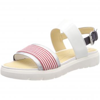 Geox D Amalitha C, Sandalias de Punta Abierta para Mujer, Blanco