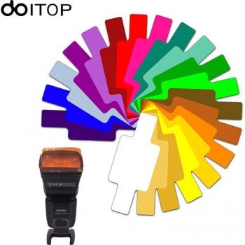 DOITOP 20 Color Gel Filter Set for Speedlite