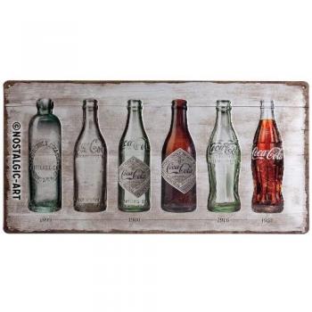 Nostalgic-Art 27021, Pannello Decorativo Coca-Cola Bottiglie, 25x50 cm