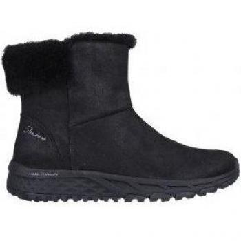 Skechers Escape Plan Stivaletti Neri in Microleather con Fodera in Faux Fur